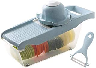 AHZV Multifuncional maquina de Cortar cortadora de hortalizas rallado rallador de Queso (Color : Blue)