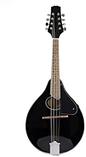 BLKykll 8 Cuerdas Negro Mandolino Guitarra-Electrico Acustico Mandolinas Instrumento Adecuado para Ninos- Adultos- Principiantes De Picea