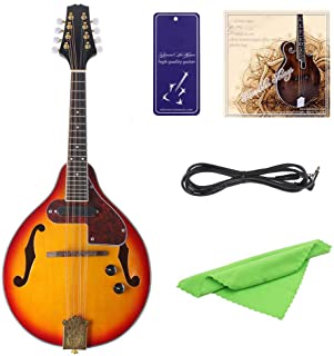 BLKykll Mandolina Electro-acustico- Cable de conexion del Equipo- pano de Piano- manuales de Instrucciones de la mandolina de Instrumentos Musicales Regalos para los Jugadores Profesionales