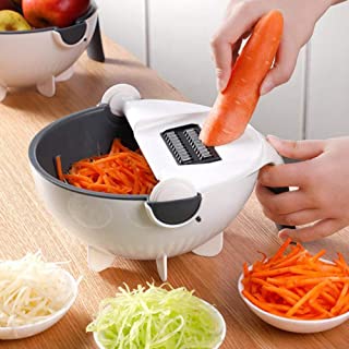 Cortador de verduras- cortador de verduras con escurridor 9 en 1- rallador de verduras- picador de cebolla- cortador de frutas- queso- cortador de mandolina