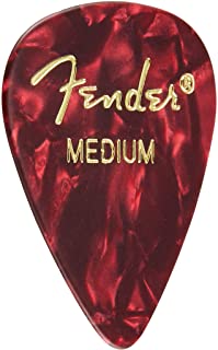 Fender 351 - Puas de celuloide clasicas medianas- 12 unidades- color rojo para guitarra electrica- guitarra acustica- mandolina y bajo