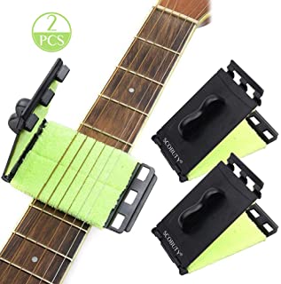 Limpiador De Cuerdas Para Guitarra-Guitarra electrica de Cuerdas y Diapason Limpiador- Instrumentos Cuidado de mantenimiento para guitarra-bajo-mandolina-ukelele- 2pc