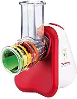Moulinex Fresh Express Plus DJ756G15- Rallador electrico- 150 W- acero inoxidable- rojo y blanco