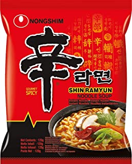 Nong Shim Instant Noodles Shin Ramyun - Paquete de 20 x 120 gr - Total: 2400 gr