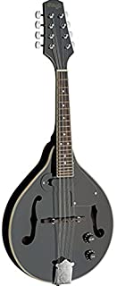 Stagg M50 E BLK guitarra electroacustica mandolina de Bluegrass con parte superior de la OTAN- color negro