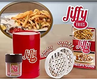 Yaogroo Jiffy Fries Papas Fabricante de Patatas Fritas Fabricante Patatas Fritas maquina de Cortar Patatas francesas y contenedor de microondas 2-en-1- no freir para Hacer Patatas Fritas saludables